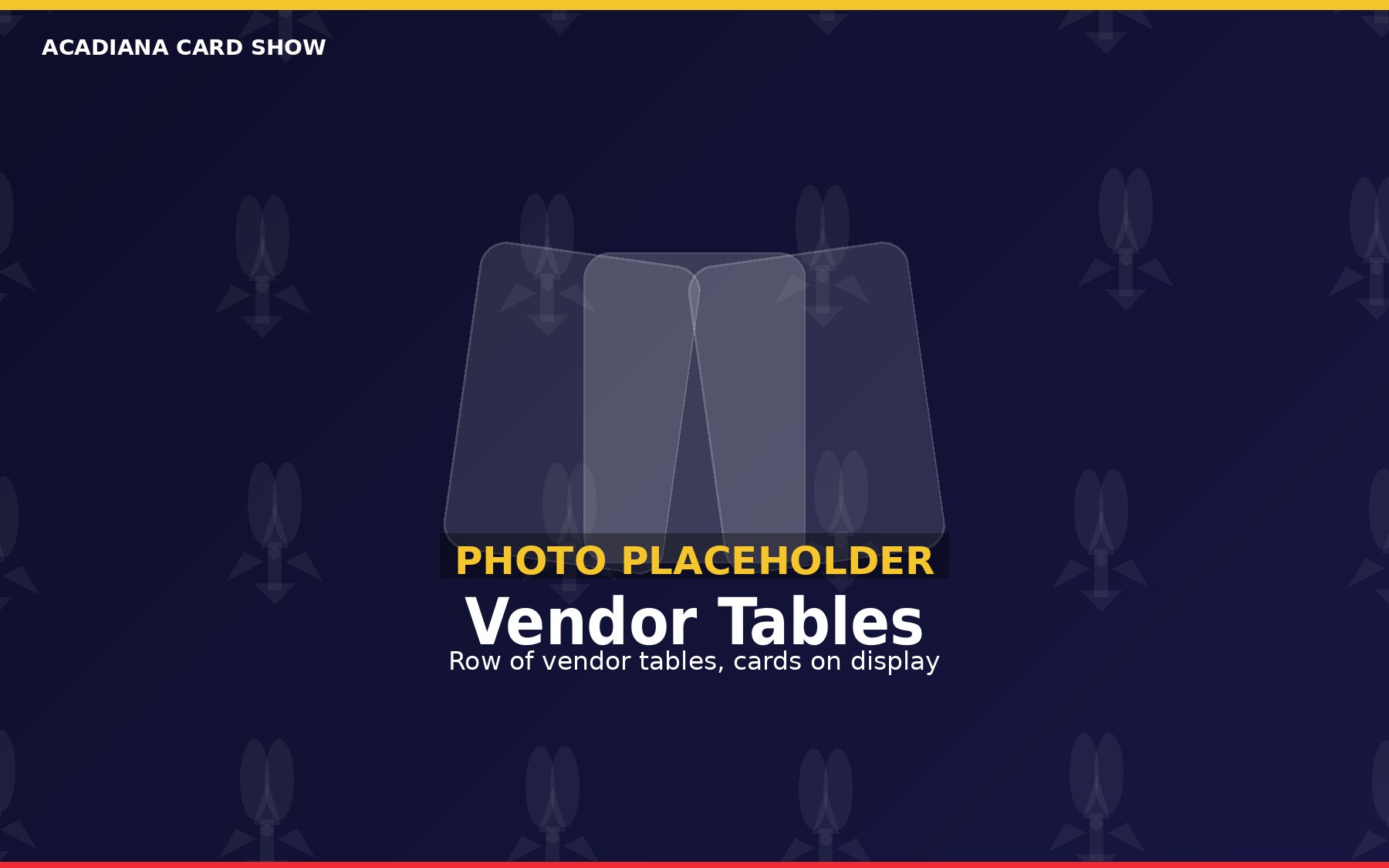 Vendor tables loaded with cards